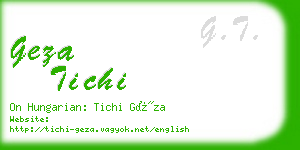 geza tichi business card